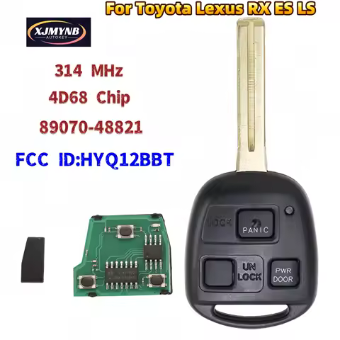 XJMYNB HYQ12BBT Remote Car Key For Lexus RX330 RX350 RX400h FOB TOY48 Blade 3 Buttons 314.42MHz 4D68