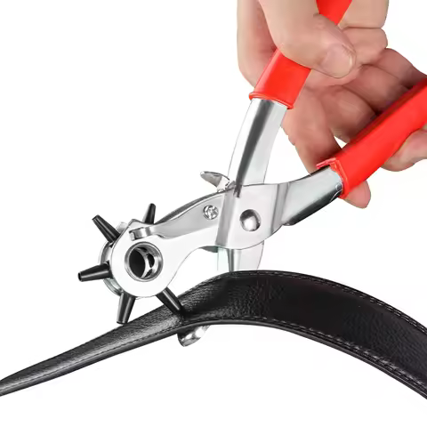 Leather Hole Punch Leather Tools Multifunctional Ordinary Carbon Steel Belt Puncher Hole Punch Punch