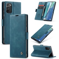 For Samsung Note10 Lite 20 Ultra 10 Plus A81 M60S S25 S24 S23 S22 ULTRA 4G 5G Flip Cover Retro PU Le