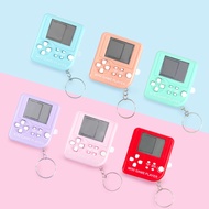 Mini Classic Games Tetris Child Pocket Game Consoles Electronic Machine Tetris Brick Gaming Keychain