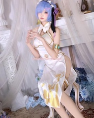 Rem Cosplay Anime Re Zero Rem Graceful Beauty Cheongsam Costume Re: Starting Life In A Different Wor