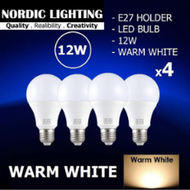 Bundle 4 of E27 12w LED Warm White Bulb for Pendant Light Ceiling Lamp Outdoor Light Globe Led Bulb 