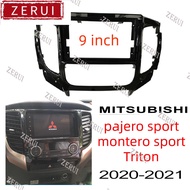 ZR For  player fascia 2din car android head unit accessories dash mounting kits stereo panel for MITSUBISHI pajero sport montero sport Triton 2020 2021 9 inch radio frame