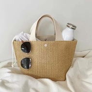 Beg Anyaman Rotan - Large Woven Straw Tote Bag for Beach Women