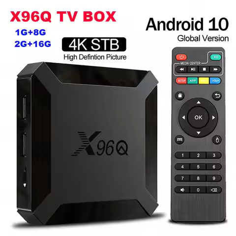 Original X96Q Android 10.0 Smart TV BOX 4K Allwinner H313 Quad Core TVBOX 2GB 16GB Set-Top Box Media