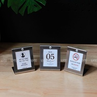HCM HCM HCM | Stainless steel table card Combo, easy content change - Luxi Decor