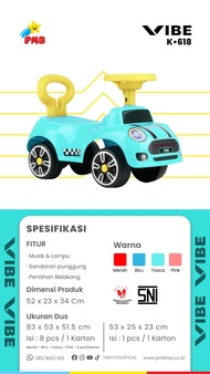 BALANCE BIKE ET-2005 (MUSIC) EXOTIC sepeda anak // k 617 // k618 // F-103 SPIVA // k616 // 21