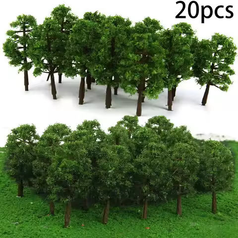20Pcs/set Mini Model Trees Fake Trees Artificial Miniature 8CM Micro Landscape Decor Train Layout DI