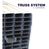 TSSTEELBUILDINGMATERIAL C Channel (0.70mm-1.0mm) 1-1/2" * 3" * 6m -TCT apply (ZONE 3)