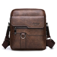 JEEP BULUO Luxury Brand Men Crossbody Messenger Bags Business Casual Handbag Male Spliter Leather Sh