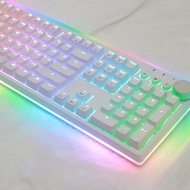 irocks K71M RGB背光 有線 機械式鍵盤 佳達隆軸 白色 注音版