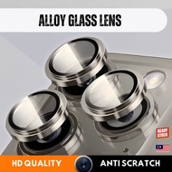 [ 1 Set ] Metal Alloy Camera Lens Protector For iPhone 11 / 12 / 13 / 14 / 15 Pro Max Plus Mini HD Tempered Glass Film