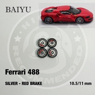 BAIYU Static 1/64 Model Car Wheels - Ferrari 488 Series