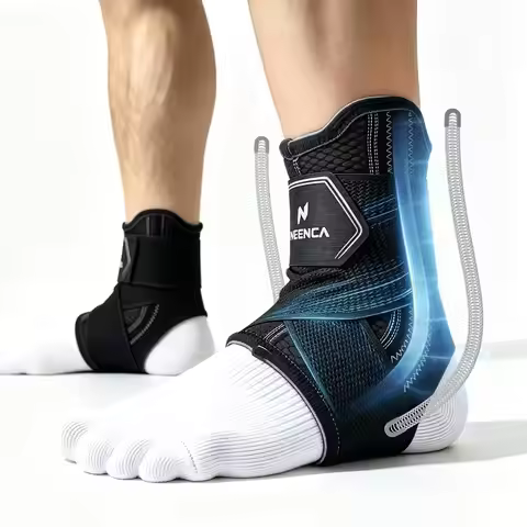 Ankle Support Brace with 2 Stabilizers Sports for Achilles Tendonitis Support Plantar Fasciitis Reli