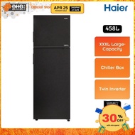 Haier HRF-458IHM 458L 2-Door Refrigerator Twin Inverter 5 Star Energy Saving HRF458IHM Peti Sejuk