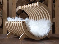 木材與羊毛完美搭配的貓貓床 狗狗床