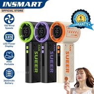 INSMART Mini Fan 150 Wind Speed High Speed Fan Boost Wind Rechargeable Handheld Fan Turbo Fan