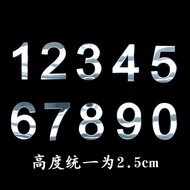 2025 Stickers 0-9 Number Metal Stickers Parking Sign Phone Number Combination Stickers Dining Table 