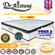 (Limited Deal) Dr.Alstone Smart Chiropractic Spring Mattress Tilam + FREE PILLOWS (King/Queen/S.Single/Single)
