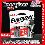 Energizer MAX Battery AAA 6 Alkaline Battery 1.5V AAA 1xCARD #LR03 #BP6 #E92 #Energizer #Battery