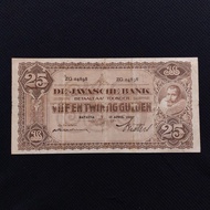 Uang Kuno 25 Gulden JP Coen ttd Praasterink Tahun 1930 - ZG 04898