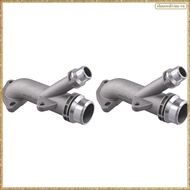 [K O G X] 2X Aluminium Cooling Radiator Coolant Hose Connector Water Outlet Pipe for     E46 E85 E60