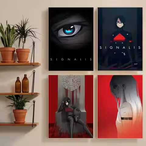 1pc Signalis Horror Indie Game Poster Sticker Print Waterproof Wall Art For Living Room Bedroom Home