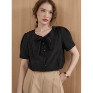 Codibook|Korea Korea 09WOMEN Bow Decoration Shirt Chiffon Women's Clothing