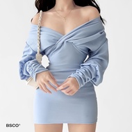 BSCO Laina Off Shoulder Dress Korean womens Fashion BSCO Official BSCO Main bscomain bscohouse