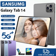 แท็บเล็ตพีซี SANSUMG Tab14 เครื่องใหม่ แท็บเล็ต 8 นิ้ว RAM 16G+ROM 1TB แท็บเล็ตพีซี 48+108MP Full HD Android12.0 WIFI 4G/5G Tablet รองรับภาษาไทย รองรับ 2 ซิม ออนไลน์ศึกษา การเล่นเกม 8800mAh ไอเเพ็ด แท็บเล็ตราคาถูก ทำงานได้เร็ว แท็บเล็ต แป้นพิมพ์