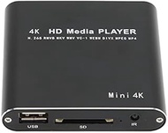 Portable 4K Media Player, Mini 1080P HD AV USB HDMI Media Player with Remote Control, Digital RMVB M