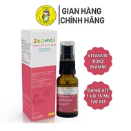 Vitamin D3K2 Zeambi Dạng Xịt Vitamin D3 Zeambi Thêm Vitamin K2 Nhập Khẩu Từ Vương Quốc Anh