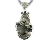 Fei Niou Ruyu Water Natural Seaweed Jade Necklace