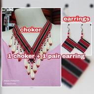 Igorot choker/necklace + earring set choker set necklace set