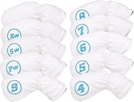 10pcs/Set Soft Leather with Puppy Design Golf Club Iron Head Covers 4-9, Pw,Sw,Aw,Blank One Fit Righ