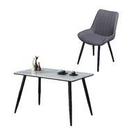 [特價]ASSARI-辛克萊岩板免組裝餐桌椅組(1桌4椅)