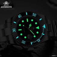 ✕◎✳Addies Dive Men's High Quality Watch 200m Waterproof Quartz Watch Ceramic Bezel Calendar Display C3 Super Luminous Wa