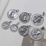 s925Sterling Silver Praying Hands Queen Pendant for Women Thai Silver Personalized Anubis Men's Pend