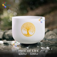 White quartz rotating bell 432hz, 528hz - Crystal Singing Bowl - Sound Healing