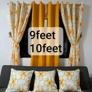 9feet 10feet 3in1 and per pc ring curtain cretona cotton trellis design