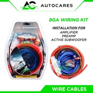 8GA Wiring Kit Cable Set Car Active Subwoofer Car Amplifier Wiring Kit Full Set with Fuse Holder | C