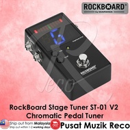 RockBoard Stage Tuner ST-01 V2 – Chromatic Pedal Tuner Guitar Effect Pedal Tuner Gitar Elektrik True