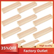 12 Pcs Unfinished Wood Box with Sliding Lid Small Wood Box Case Container Gift Jewelry Box Pencil Bo