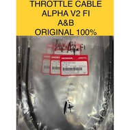 ALPHA FI THROTTLE CABLE MINYAK A&B ORIGINAL 100% HONDA FOR WAVE ALPHA FI ALPHA V2 17910-K03-N31 1792