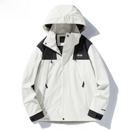 Jeep Spirit ผู้หญิง สามในหนึ่งเดียวที่ถอดออกได้ ฤดูใบไม้ผลิ ฤดูใบไม้ร่วง กันน้ํากลางแจ้ง เสื้อแจ็คเก