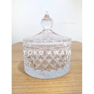 Candy Jar Glass Iwatani 1058 E / Iwatani Crystal Candy Jar / Candy Glass Lid Jar