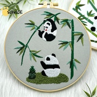 Cute Embroidery Kit for Beginners Panda Beginner Embroidery Kit for Adults Kids, Beginner Needlepoin