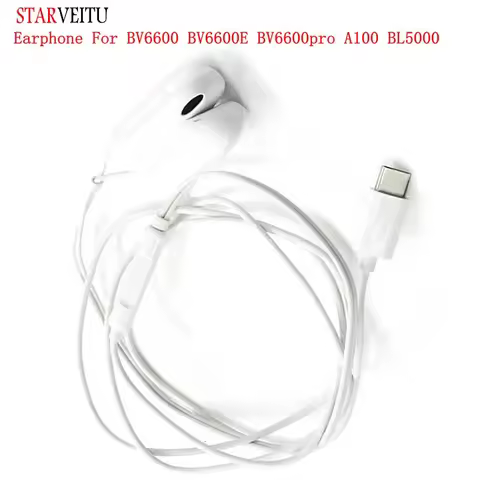 Earphone for Blackview BV6600 Pro BL5000 A100 BV6600E Type C Connector Headset Headphone Mobile Phon