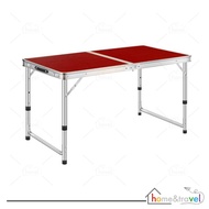 hovelshop meja lipat koper hpl aluminum portable desk tempat belajar - kayu merah packing standar