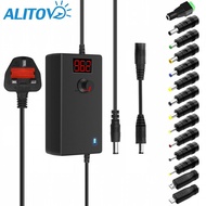 ALITOVE 24W Adjustable Power Adapter 3V-12V DC Power Supply 14 Tips Universal AC Adapter for LED Str